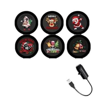 Imagem de Projetor De Luz USB LED De Natal Com Padrões Alternáveis De Rena E Pap