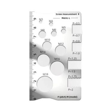 Imagem de Régua Medidora De Passo De Rosca Em Aço Inoxidável De Alta Precisão Pa