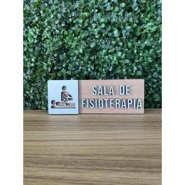 Imagem de Placa de sinalização Sala de Fisioterapia em mdf - Realaser Store
