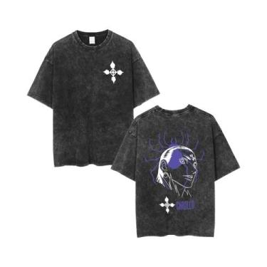 Imagem de Camiseta Masculina Casual Y2K Hunter X Hunter Com Gola Redonda E Manga