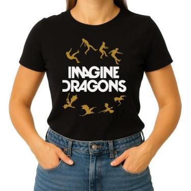 Imagem de Camisa Camiseta de Algodão Masculina Feminina Unissex Banda Imagine Dr