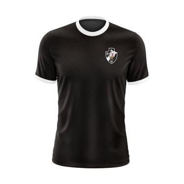 Imagem de Camisa Vasco da Gama Oficial Black 2025 Plus Size Camiseta Original CRVG Negra-Masculino