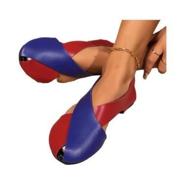 Imagem de Sandálias Femininas Retrô De Verão Com Sola Macia, Casuais, Peep Toe, 