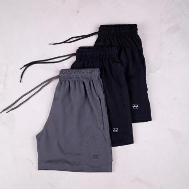 Imagem de Kit 3 Bermudas Masculinas Academia Treino Praia Corrida Shorts Elástico Luzzoo-Masculino