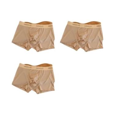 Imagem de Cuecas Boxer Masculinas De Seda Gelada De Secagem Rápida E Respiráveis