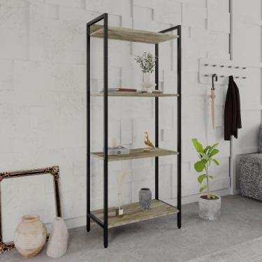 Imagem de Estante de Livros Industrial Aço 60cmx146cm Multiuso 4 Prateleiras Act