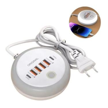 Imagem de Carregador Multi Portas 50W USB C e 4 USB - KAPBOM