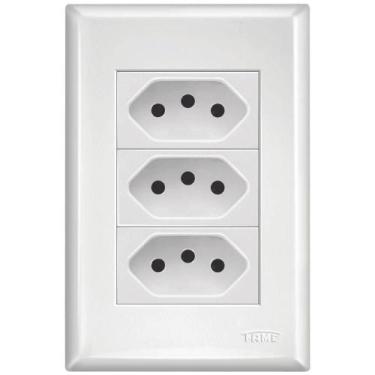 Imagem de 3 Tomadas (2p+t) 10 Ampères Evidence - 3267 - Fame - FAME BRASIL