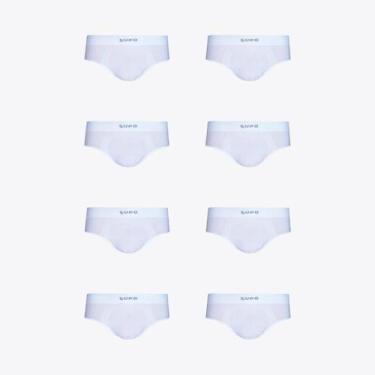 Imagem de Kit 8 Cuecas Slip Micromodal Sem Costura Lupo 00681-108-ful, Branco, G