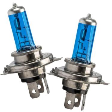 Imagem de 2 Lâmpadas H4 100 Watts Super Branca Efeito Xenon 12V 6000K - Luxus