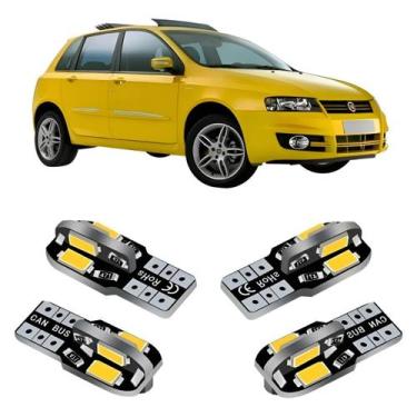 Imagem de Kit Lâmpada Leds Fiat Stilo Farolete/meia Luz T10 Branco Branco-frio -