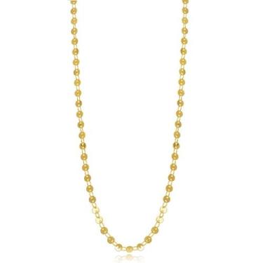 Imagem de Colar elos círculo fol. ouro 18k - BF Joias