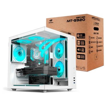 Imagem de Gabinete Gamer Aquarius MT-G920WH com Frontal e Lateral em Vidro Temperado Usb 3.0 Branco C3tech