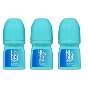 Imagem de Kit 3un Desodorante Hi & Dri Roll-on Unscented 50ml