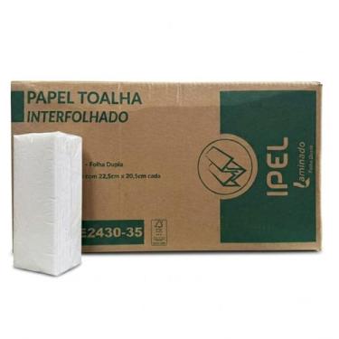 Imagem de Papel Toalha Interfolhado 2000 Folhas Duplas 100% Celulose 22,5cm X 20