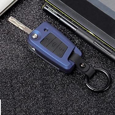 Imagem de WSWJDW Capa de silicone para chave de carro capa de chaveiro com anel de bolsa para chave, adequado para Skoda Octavia A5 A7 Kodiaq Rapid Yeti para Vw Passat B8 Skoda Superb A7 2017 2018 2019, B az