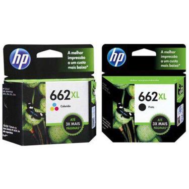 Imagem de Kit Cartuchos de Tinta 662 XL Preto + 662 XL Tricolor - Originais