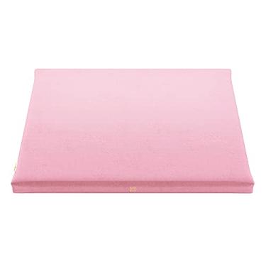 Imagem de Mindful Modern Tapete de meditação Zabuton de veludo | Almofada retangular grande para ioga para apoio para ajoelhar ou sentar | Capa lavável removível | Zafu perfeito ou complemento de banco | Cor