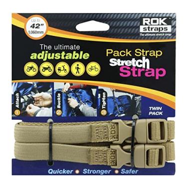 Imagem de ROK Straps Elástico ajustável 12-42 pacote com 2 coiotes caramelo