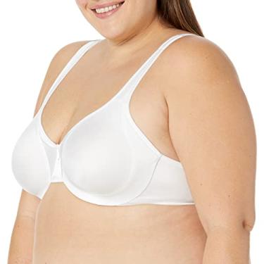 Imagem de Warner's Sutiã feminino plus size exclusivo acolchoado suporte e conforto com aro sem forro cobertura total 35002a, Branco clássico, 40DD