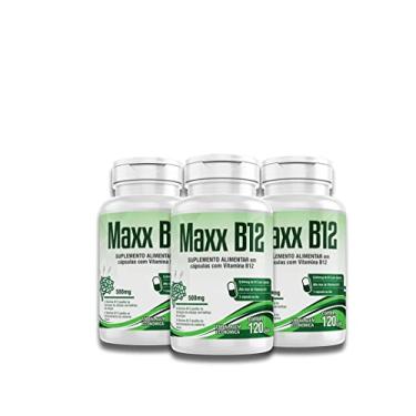 Imagem de Vitamina B12 3x 120 Cápsulas Maxx B12 Metilcobalamina Vegano