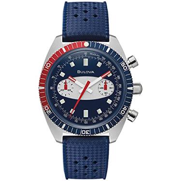 Imagem de Bulova Pulseira cronógrafo masculina Archive Series Surfboard, Pulseira azul/aço inoxidável, Cronógrafo