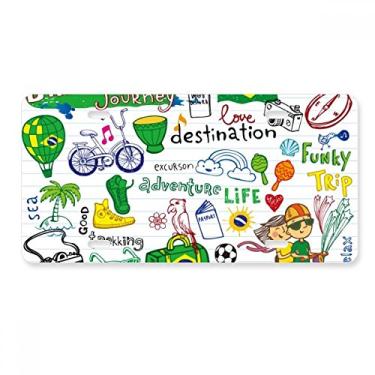 Imagem de DIYthinker Placa de licença Adventure Life Brazil Journey Brasil Decoração de aço inoxidável
