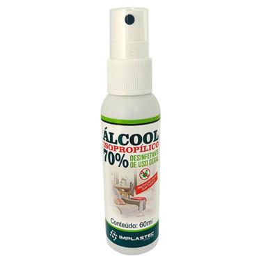Imagem de Álcool Isopropilico 70% (Isopropanol) 60ml - Implastec