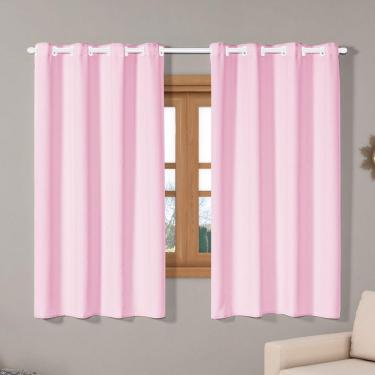 Imagem de Cortina Isa Varão Tecido Oxford 2,80m x 1,60m p/ Janela Sala Quarto - Rosa