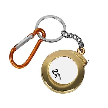 Imagem de Chaveiros Fita Métrica Funcional Mini Fita Métrica Retrátil Chaveiros 2M Fita Métrica De Aço Inoxidável Durável Chaveiros Fita Métrica Funcional Mini Retrátil Chaveiros 6 Pés 2M