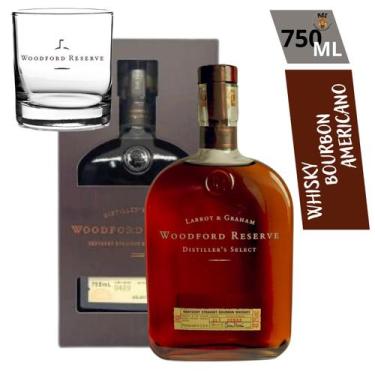 Imagem de Whisky Woodford Reserve Bourbon 750 Ml Original + Copo Personalizado