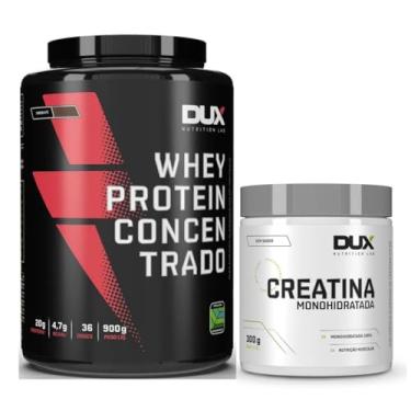 Imagem de KIT WHEY PROTEIN CONCENTRADO DUX 900G CHOCOLATE COM CREATINA 300G
