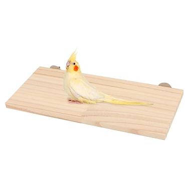 Imagem de Prateleira de suporte de madeira para animais de estimação para Parrot Budgie Cockatiel Conure Hamster Mouse Chinchilla Rat GerbilWontee Medium