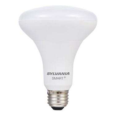 Imagem de SYLVANIA SMART 10W BR30 Lâmpada de LED para SmartThings e Alexa, regulável, 10 anos, 800 lúmens, 2700K, branco macio - 1 pacote (74581)