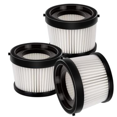 Imagem de (3 peças) Filtros de substituição compatíveis com aspirador portátil sem fio DEWALT DCV501HB 20V, kit de filtros HEPA, peças de filtro de substituição 3 filtros, em comparação com a peça # DCV5011H