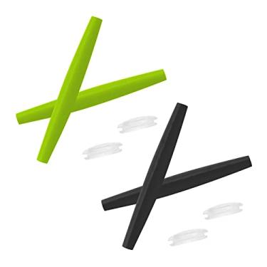 Imagem de Boldbright Kits de borracha de substituição para óculos de sol Oakley Crosshair New 2012 OO4060 - Verde claro e preto