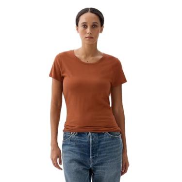 Imagem de GAP Camiseta feminina favorita de gola redonda, Argila cozida, P