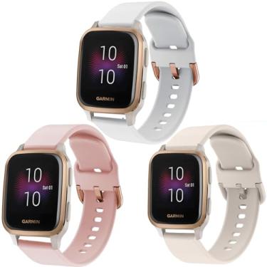 Imagem de Pulseiras compatíveis com relógio inteligente Garmin Venu SQ/Venu Sq 2/Venu, pulseira de substituição floral impressa de silicone macio sem desbotamento para Garmin Venu sq Music