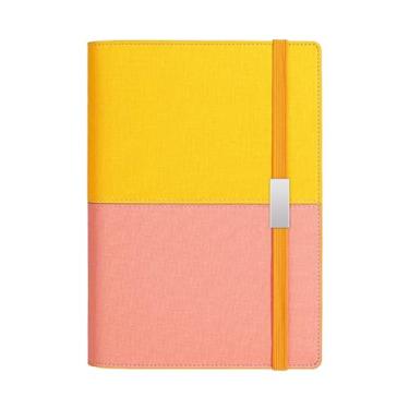 Imagem de Joucien Caderno de couro macio para estudantes universitários, minutos-A5, mistura amarela em pó (150 folhas)