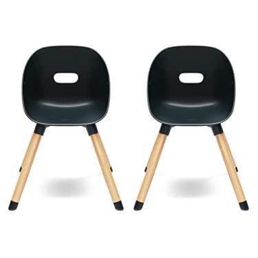 Imagem de Lalo The Play Chair, cadeira infantil de madeira e plástico não tóxico – Assento balde resistente e fácil de limpar cadeira infantil com capacidade de peso de até 90 kg, conjunto de 2 - alcaçuz