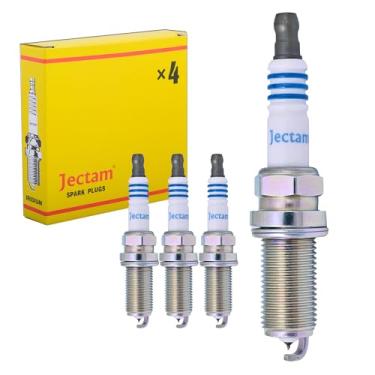 Imagem de Jectam Velas de ignição Iridium LFR6AIX11 6619 Velas de ignição de substituição automotiva LFR6AIX-11 compatíveis com BMW Lexus Camry Legacy pacote com 4