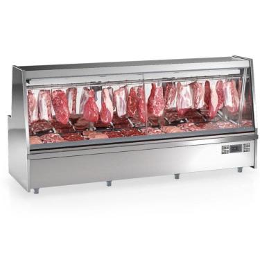 Imagem de Balcão Frigorifico Turino Com Depósito Gats300d Gelopar Expositor De Carnes Inox 220v