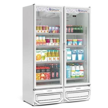 Imagem de Expositor Vertical 2 Portas De Vidro Gcvr950 Gelopar Refrigerador 957 Litros Branco 220v
