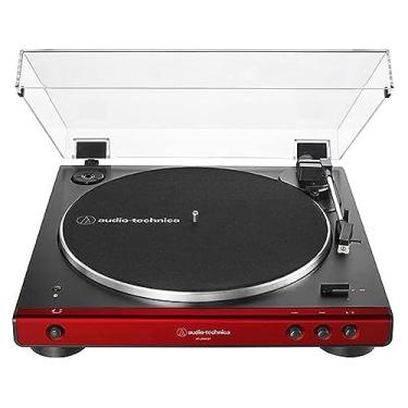 Imagem de Toca-Discos Audio-Technica Sem Fio com acionamento automático por correia (Belt-Drive) AT-LP60XBT-RD, Vermelho, Bivolt 120/240V