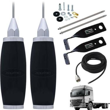 Imagem de 2 Antena Px Marinox B2003p 2,7m Mb Atego Cabo Alongador 60cm  - AQUARI