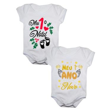 Imagem de Kit com 2 Bodies de Bebê Natal e Ano Novo