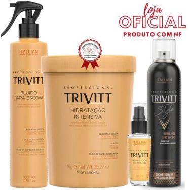 Imagem de Trivitt - Hidratação 1Kg + Fluido Escova + Brilho Intenso + Reparador 