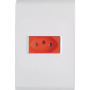 Imagem de Conjunto 1 Tomada 2P+T 20A/250V Vermelha Liz - Tramontina