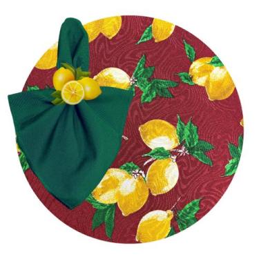 Imagem de Kit Mesa Posta Sousplat Completo com Guardanapos e Pg Limão Siciliano 