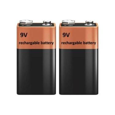 Imagem de Kit 2 Bateria Recarregável 9 Volts 240 mAh Utilizada Detector Metais D